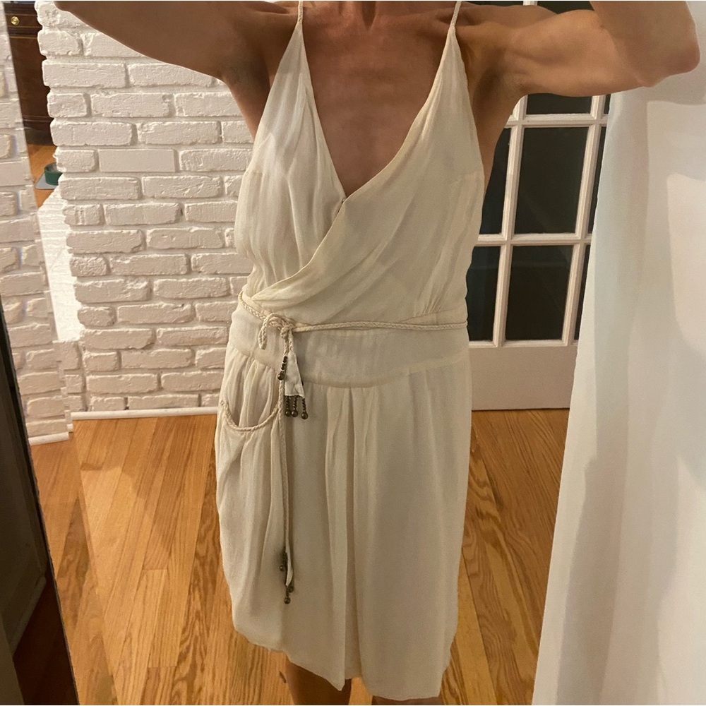 Grecian Silk Wrap Dress by FLANNEL